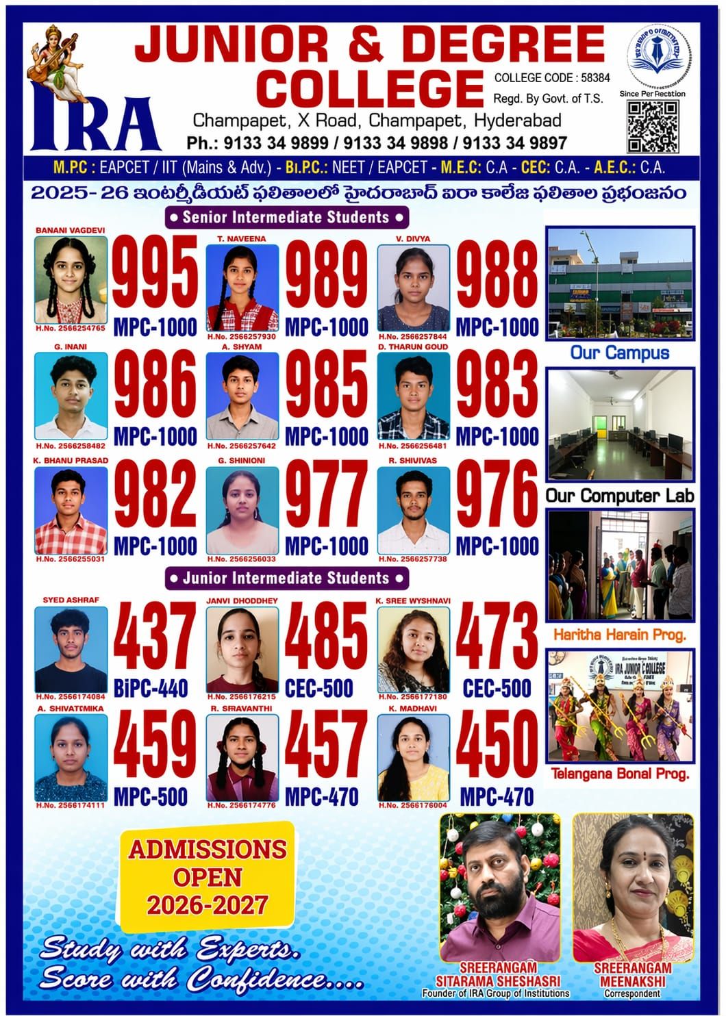 IRA Top Scores 2025